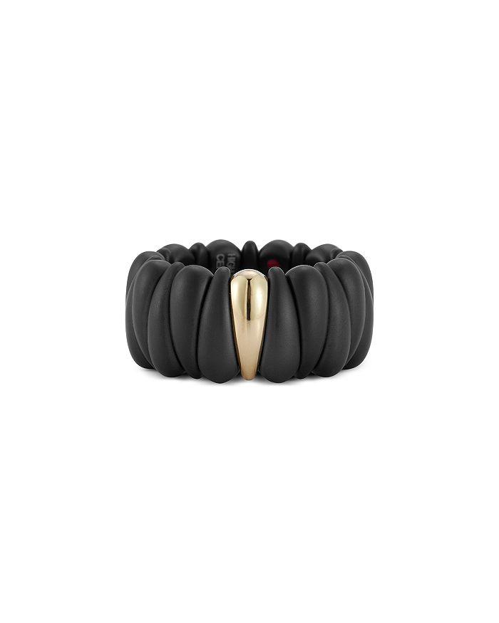 Roberto Demeglio 18K Yellow Gold Demeglio Black Ceramic Ring