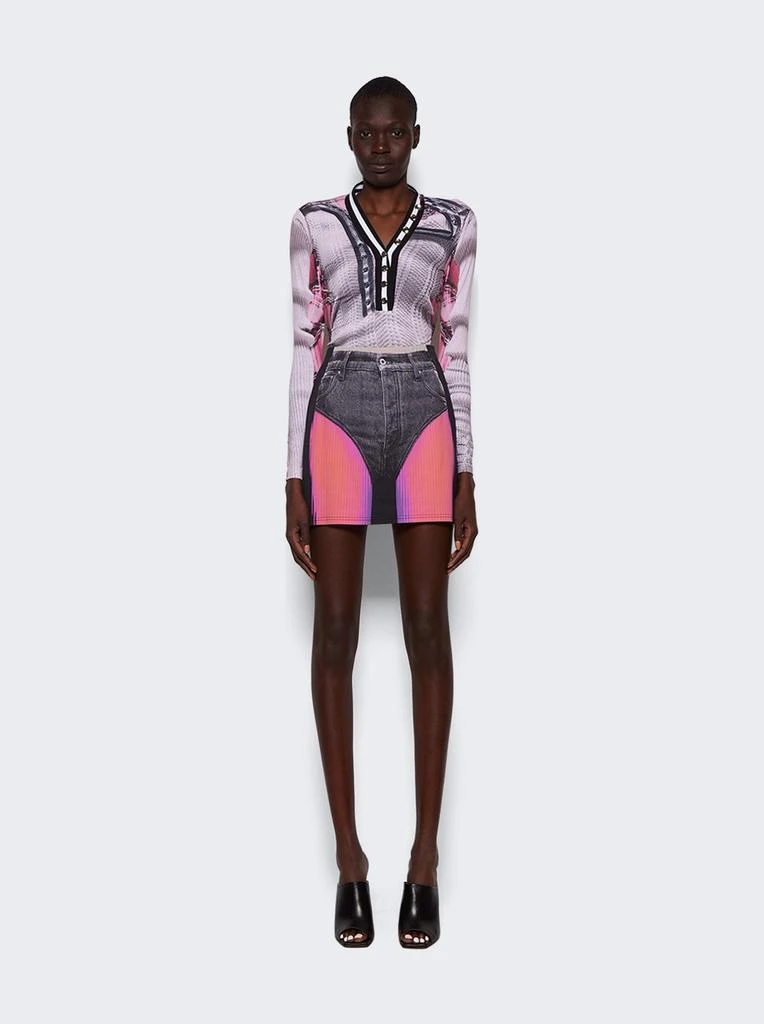 Y/Project X Jean Paul Gaultier Trompe-l'oeil Janty Mini Skirt 2