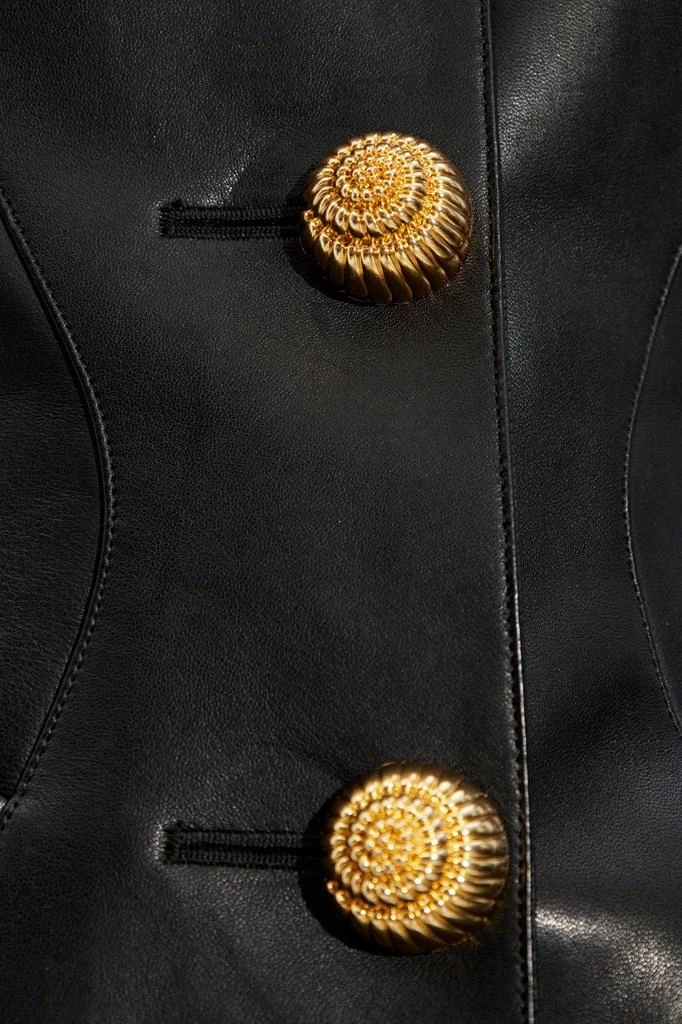 Balmain Balmain Leather Peplum Jacket 4