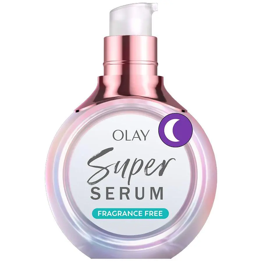 Olay Super Serum Night Repair, 5-in-1 Skin Care Benefits No Scent, Trial Size