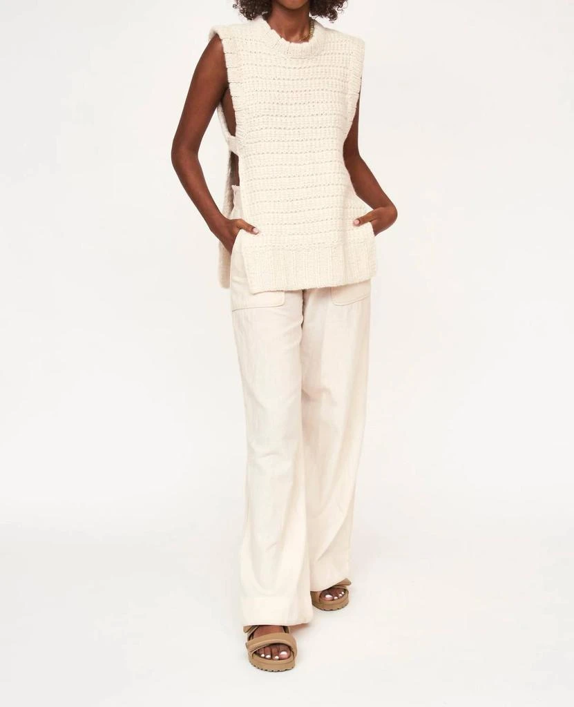 Mirth Camel Open Side Knit Vest 2