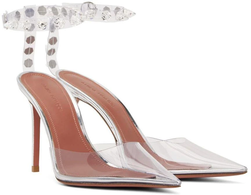 Amina Muaddi Transparent Julia Glass Heels 4