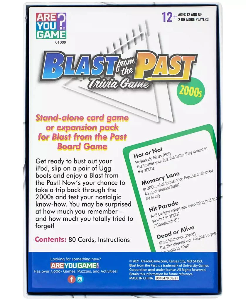 AreYouGame Blast From The Past Trivia Game - 2000s Expansion Set, 81 Piece 3