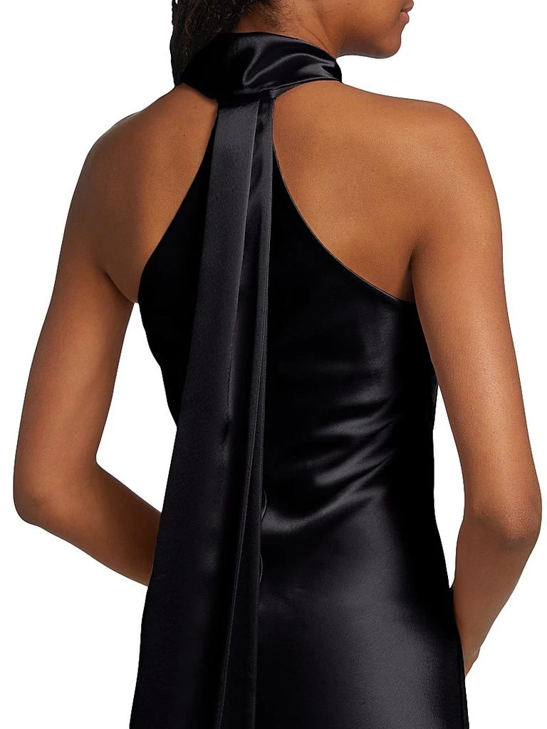 Galvan Pandora Satin Halterneck Midi-Dress 6
