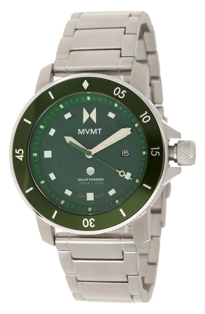 MVMT WATCHES Cali Diver Solar Bracelet Watch, 40mm 1