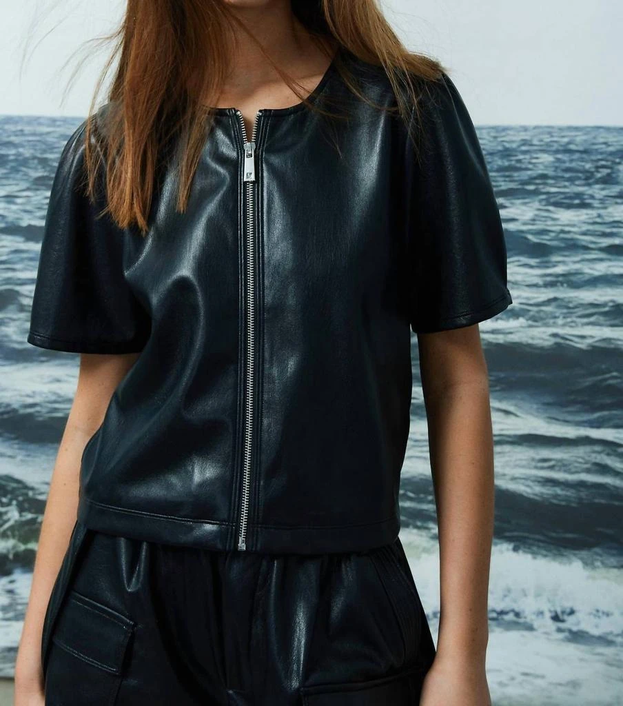 MELISSA NEPTON Melissa Nepton - Houston Faux Leather Zip-up Vest