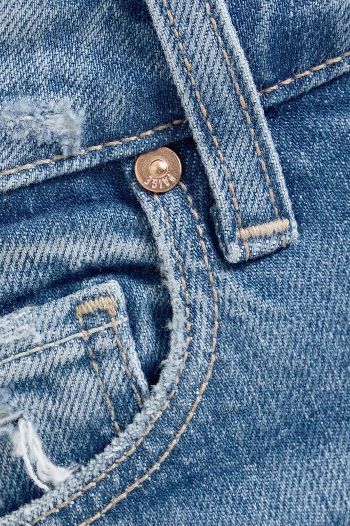 Paige Leenah distressed high-rise wide-leg jeans 4