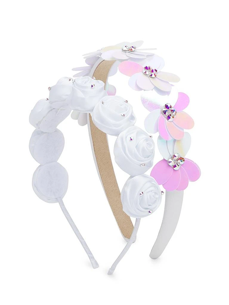 Bari Lynn Rose And Flower Halo Headband Set 2
