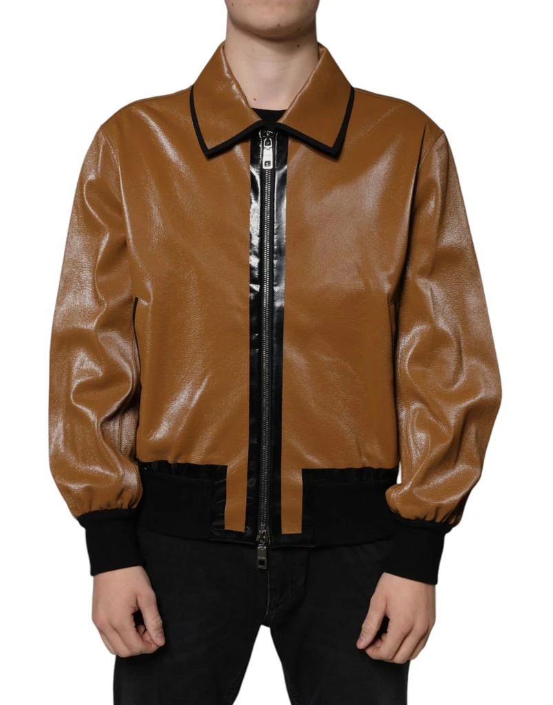 Dolce 
Gabbana Leather Full Zip Men Bomber Men
s Jacket