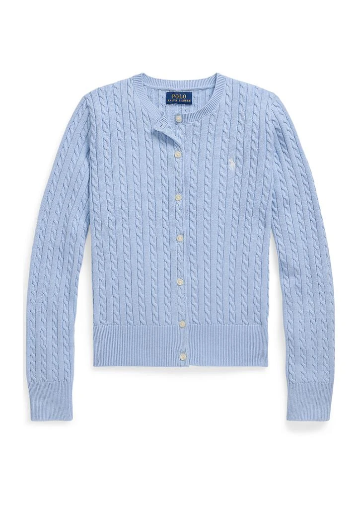 Ralph Lauren Girls 7-16 Mini Cable Cotton Cardigan 1