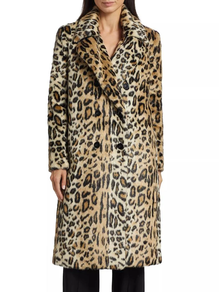 Alice + Olivia Nicholas Leopard Faux-Fur Coat 3