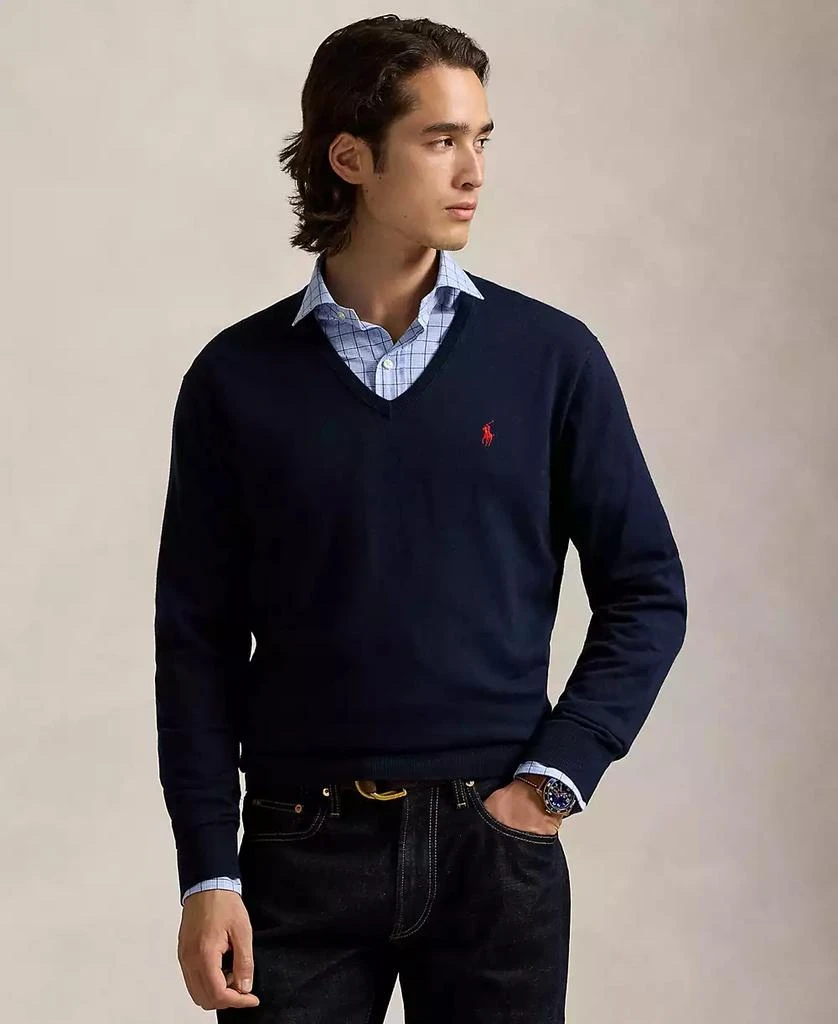 Ralph Lauren Men's Cotton V-Neck Sweater 1
