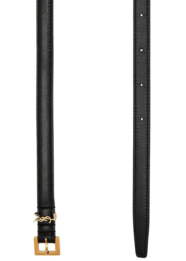 Yves Saint Laurent Cassandre logo leather belt 3