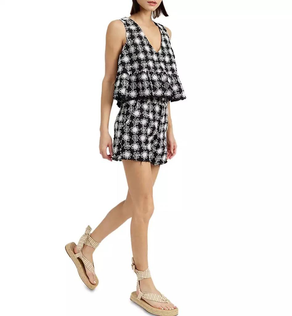 En Saison Women's Elsie Embroidered Tweed Peplum Top 4