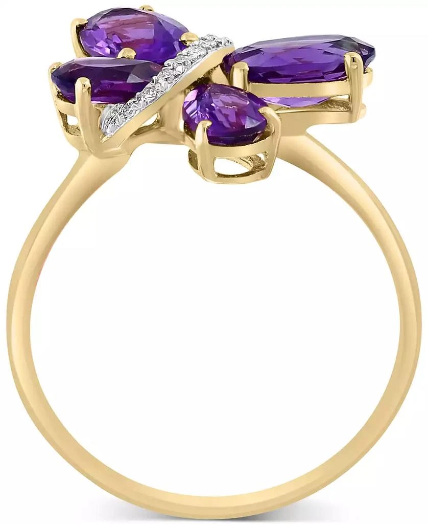 Effy EFFY® Amethyst (1-3/4 ct. t.w.) 
Diamond Accent Butterfly Ring in 14k Gold 4