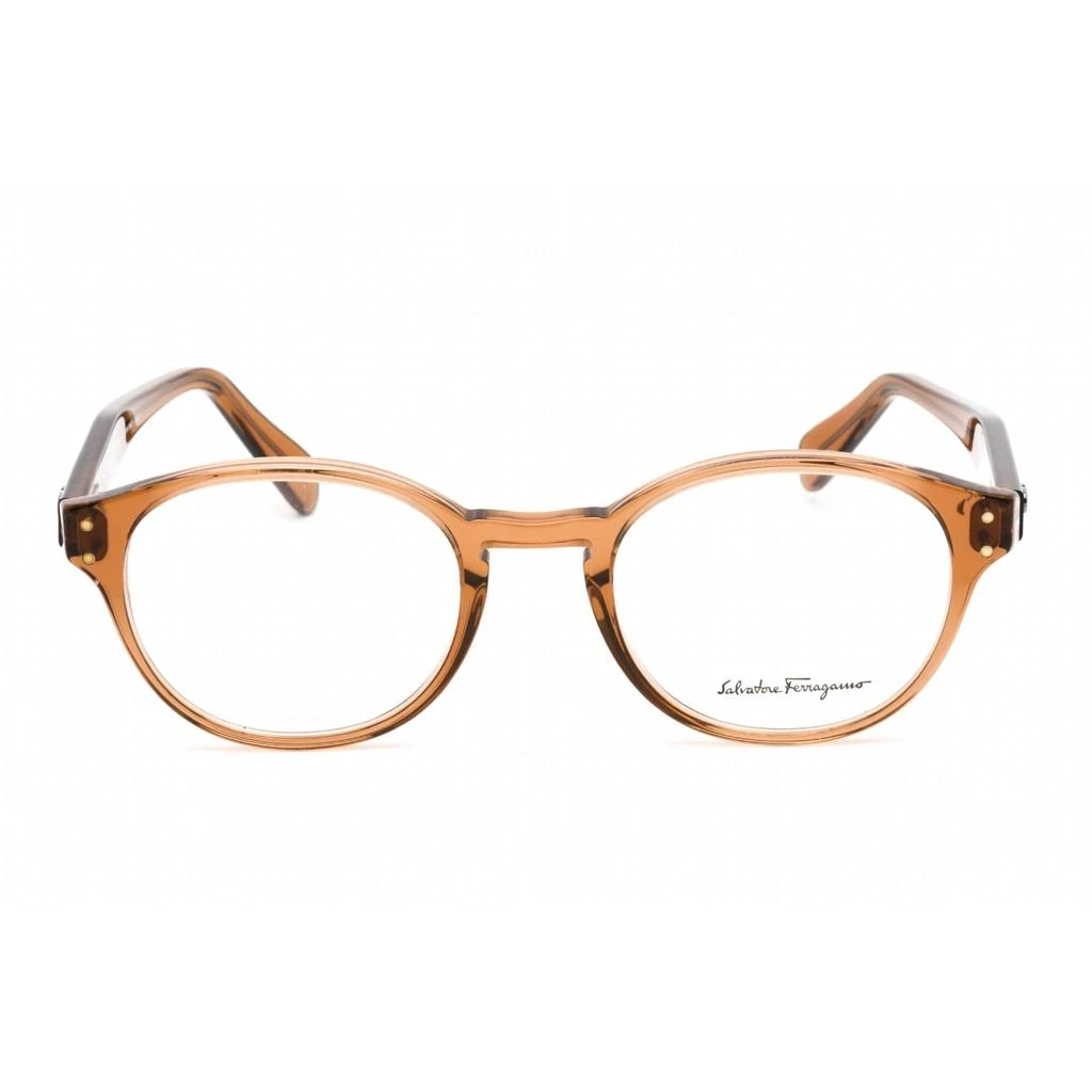 Salvatore Ferragamo Salvatore Ferragamo Men's Eyeglasses - Round Transparent Brown Frame | SF2940 232 2