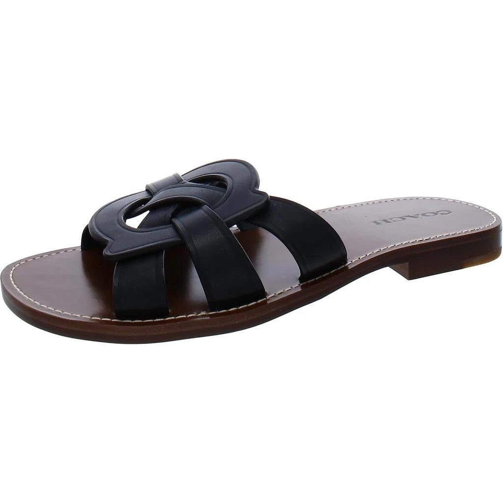 Coach Issa Womens Leather Slip On Flip-Flops 1