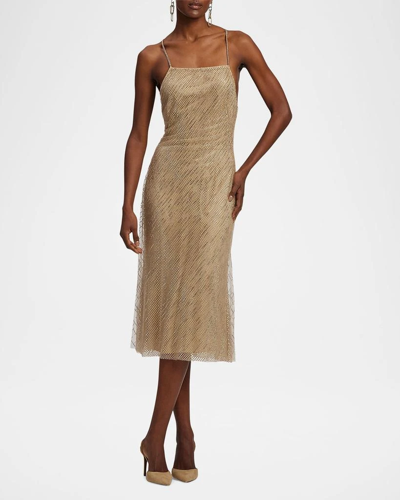 foil metallic dress Long Cutout Gown By Poly USA 8270 L / Purple