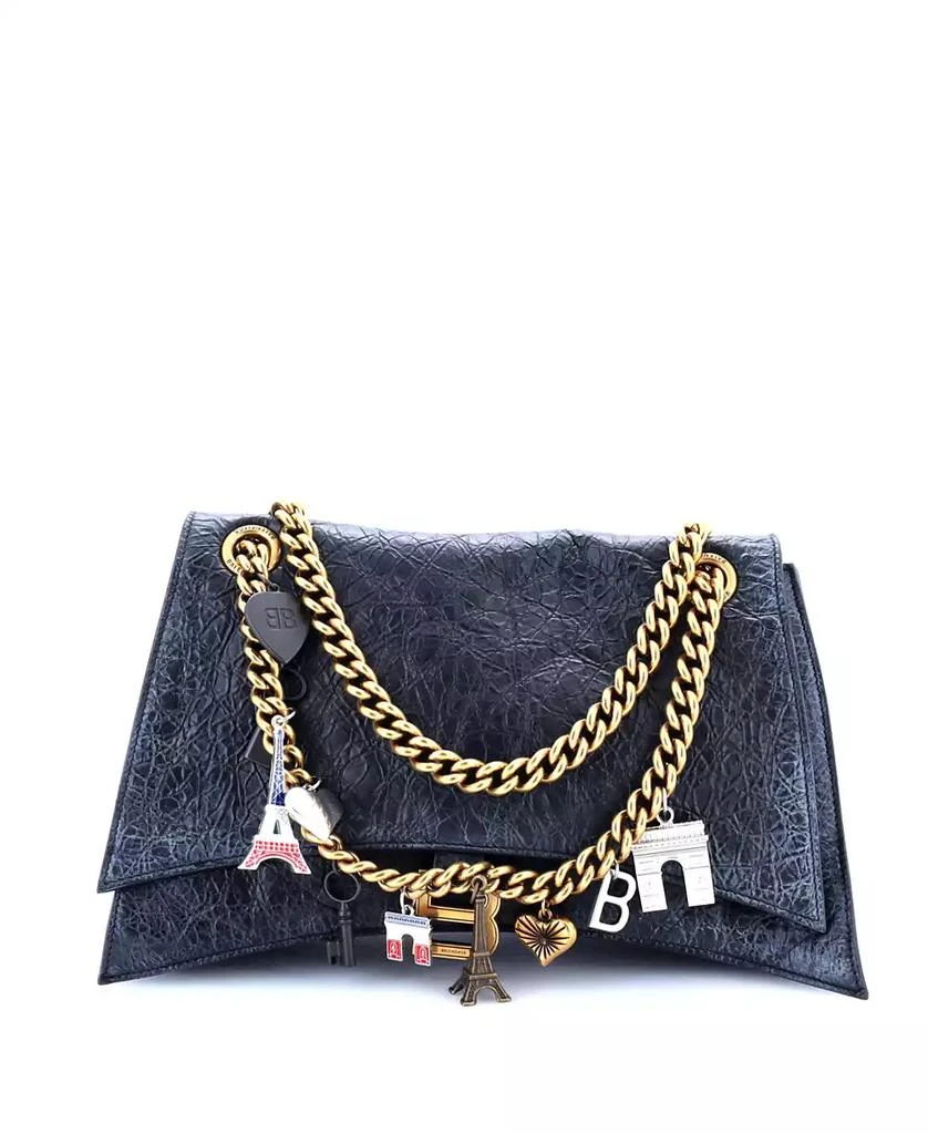 Pre-Owned Balenciaga Medium Crush Charm Chain Flap Bag Leather 1