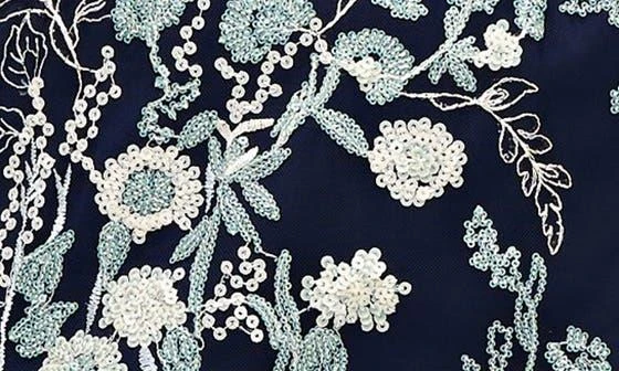 JS Collections Rosaline Floral Embroidered High-Low Gown 6