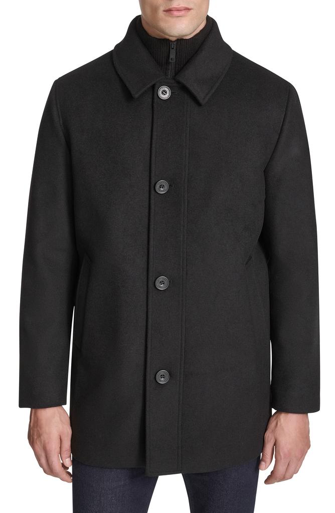 Kenneth Cole Single Button Wool Blend Knit Blazer