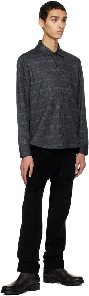 Vince Black Plaid Jacquard Shirt 4