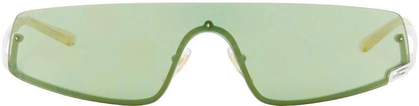 Gucci White Mask-Shaped Sunglasses 1