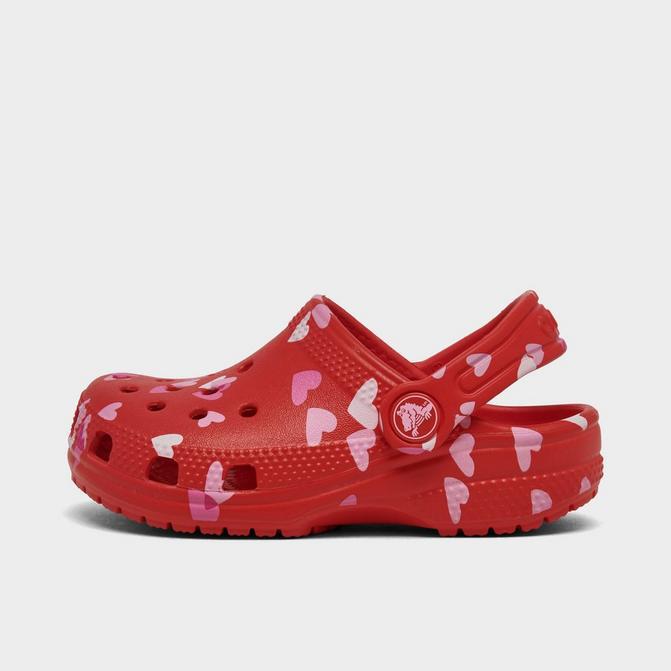 Crocs Girls' Toddler Crocs Valentine's Day Classic Clog Shoes