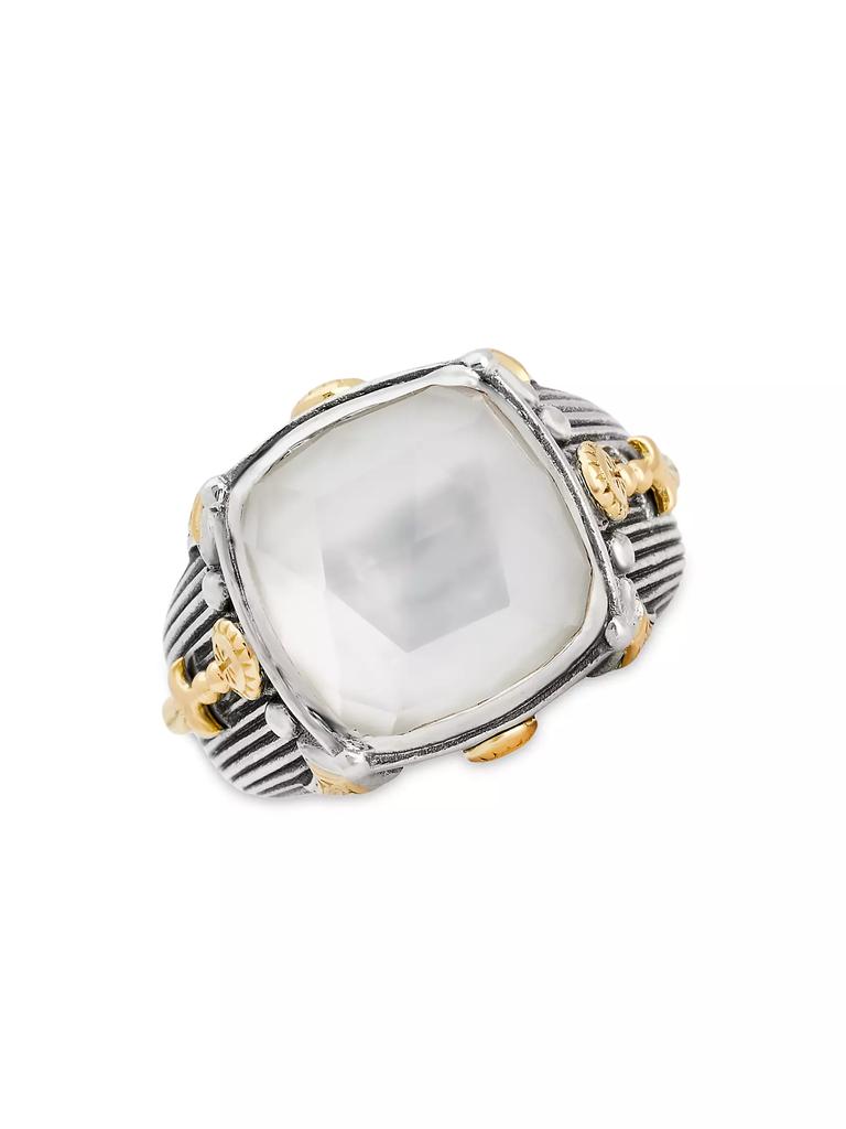 Konstantino Delos 2.0 Mirage 18K Gold, Sterling Silver & Mother-Of-Pearl Ring