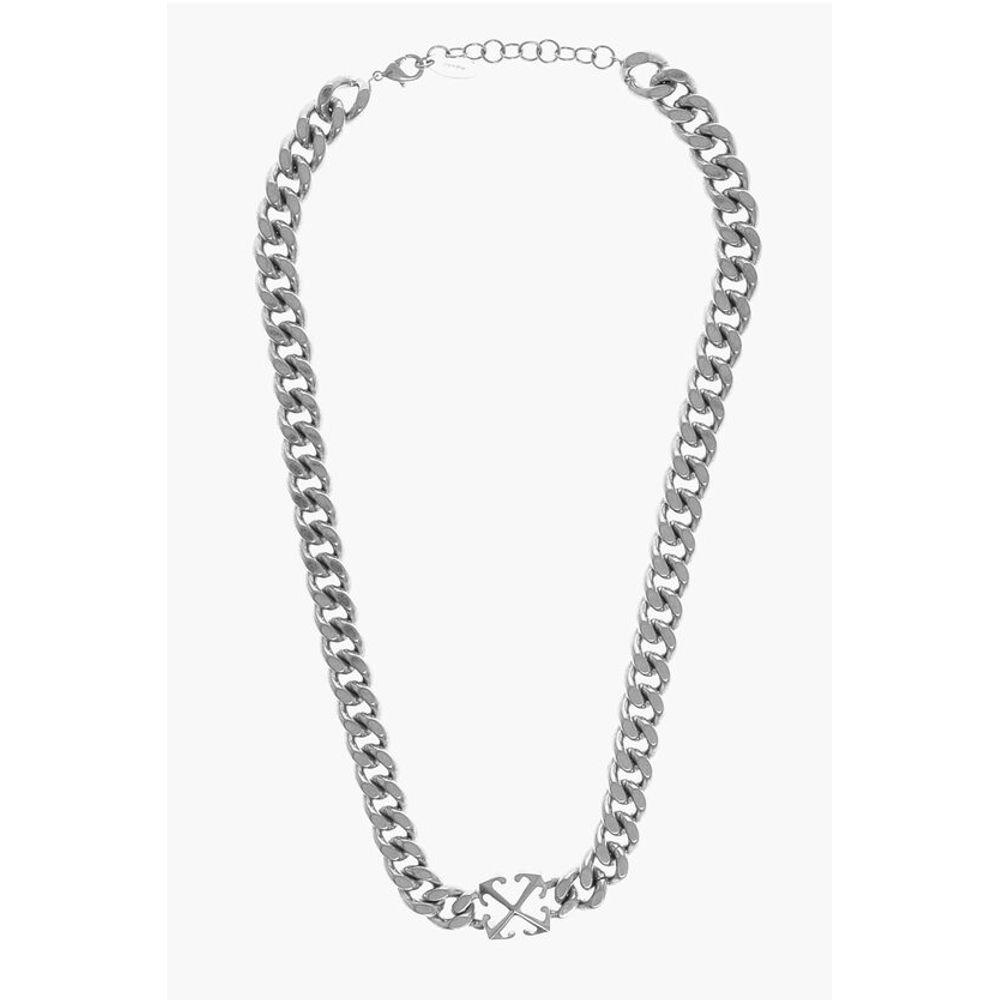 Off-White Off- Brass Chain Necklace with Arrow Women's Detail