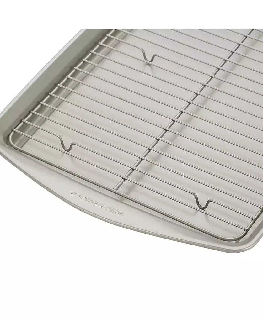 Rachael Ray Nonstick Jumbo 13" x 19" Cookie Pan with Roasting Rack 4