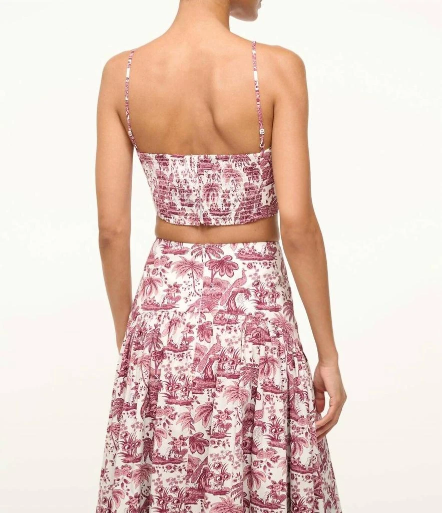 Staud Frederico Tank Top In Bordeaux Toile 3