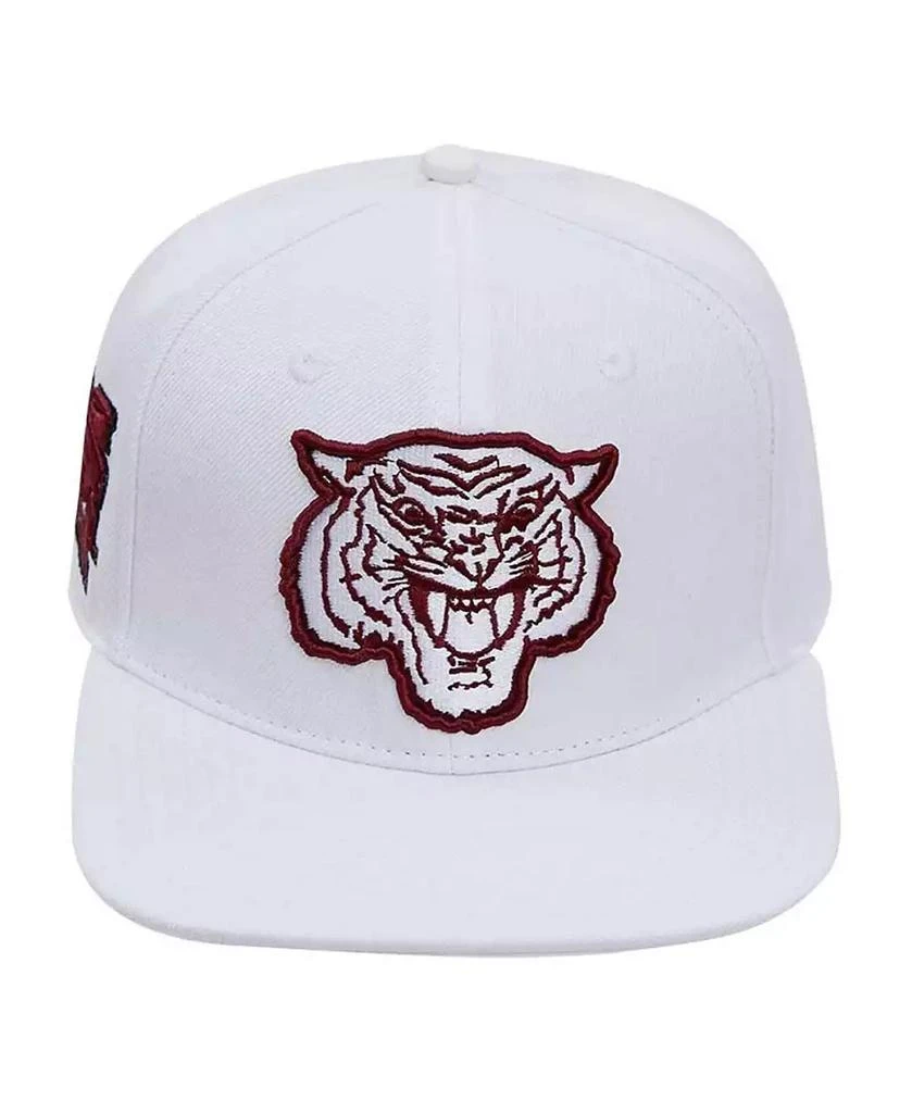 Pro Standard Men's White Morehouse Maroon Tigers Mascot Evergreen Wool Snapback Hat 1