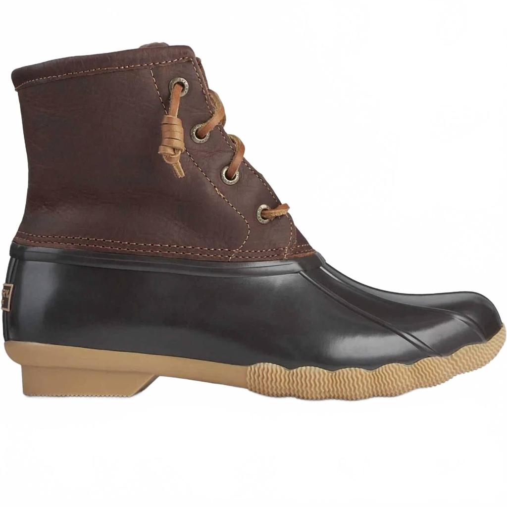 Sperry Women's Saltwater Duck Boot In Tan/dark Brown