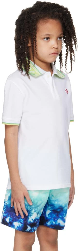 Casablanca Kids White Laurel Collar Polo 2