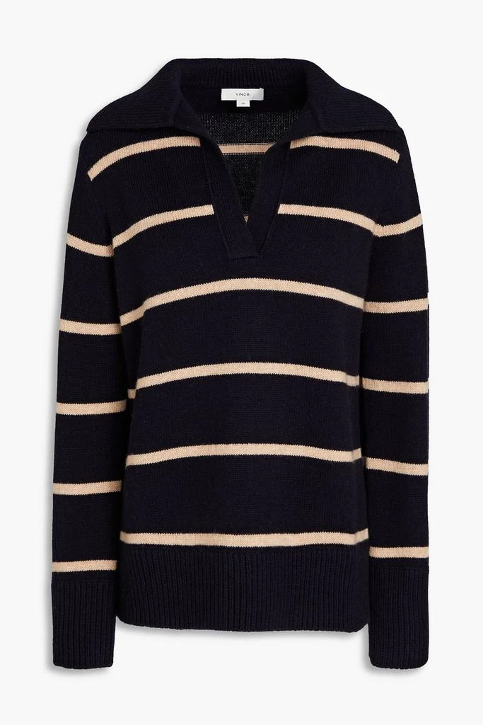 Vince Striped wool and cashmere-blend sweater 1