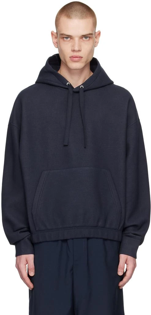 AMI Navy Boxy Hoodie 1