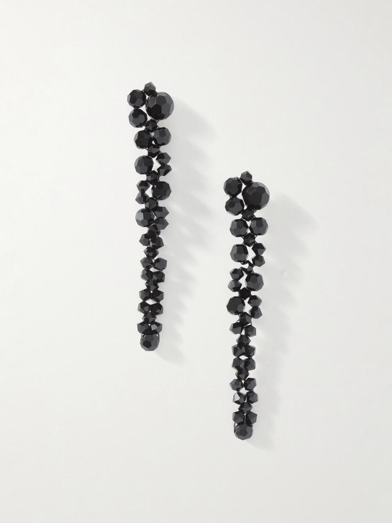 Simone Rocha Double Pierce Through 水晶金色耳环