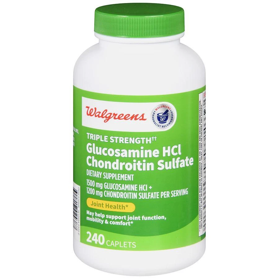 Walgreens Glucosamine HCl Chondroitin Sulfate Caplets Triple Strength (120 days)