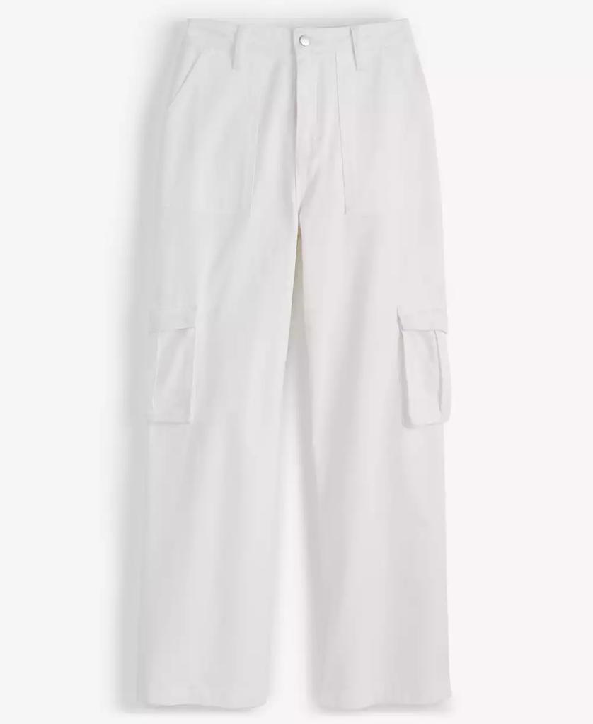 Women's White High Rise Utility Cargo Jeans, Created for