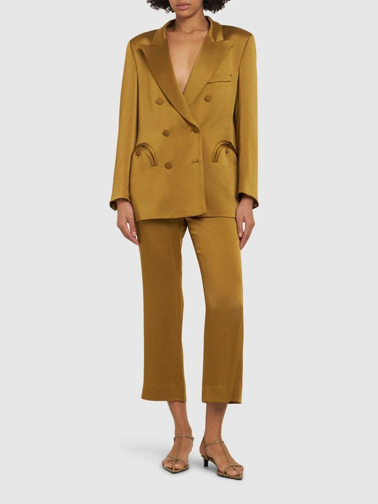 BLAZÉ MILANO Novalis Double Breast Satin Blazer 1