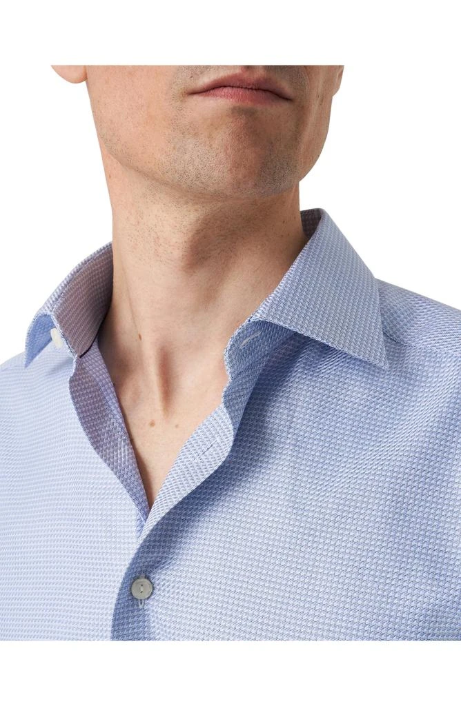 Eton Slim Fit Microcheck King Cotton Dress Shirt 8