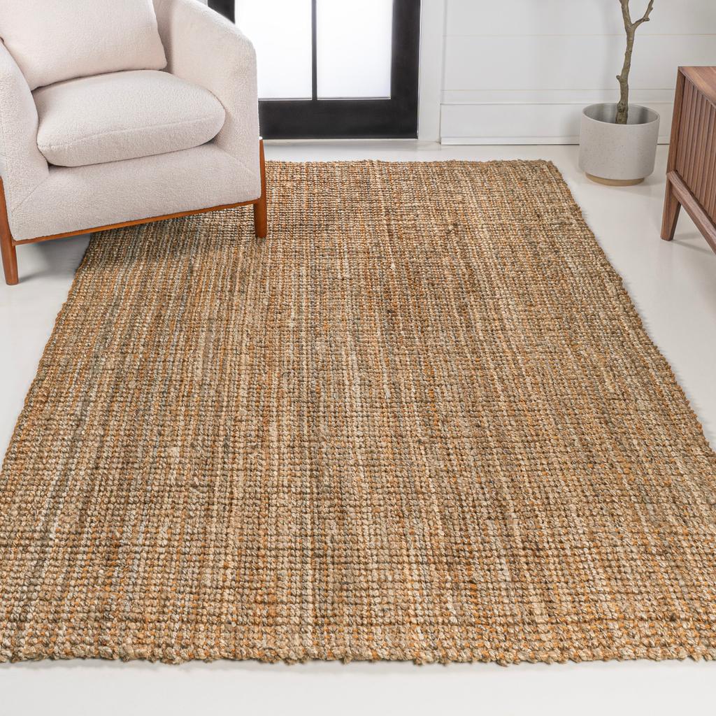 JONATHAN Y Biot Traditional Rustic Handwoven Jute Solid Natural Area Rug