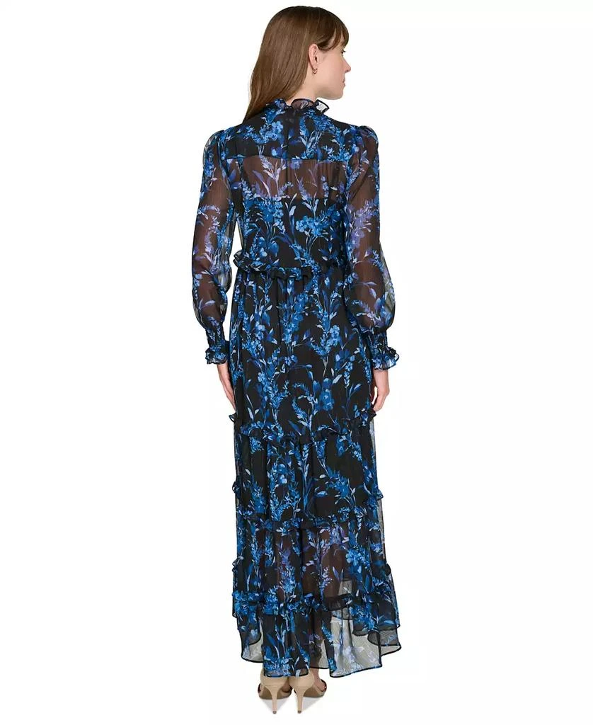 Tommy Hilfiger Women's Provincial Floral Chiffon Ruffled Dress 4