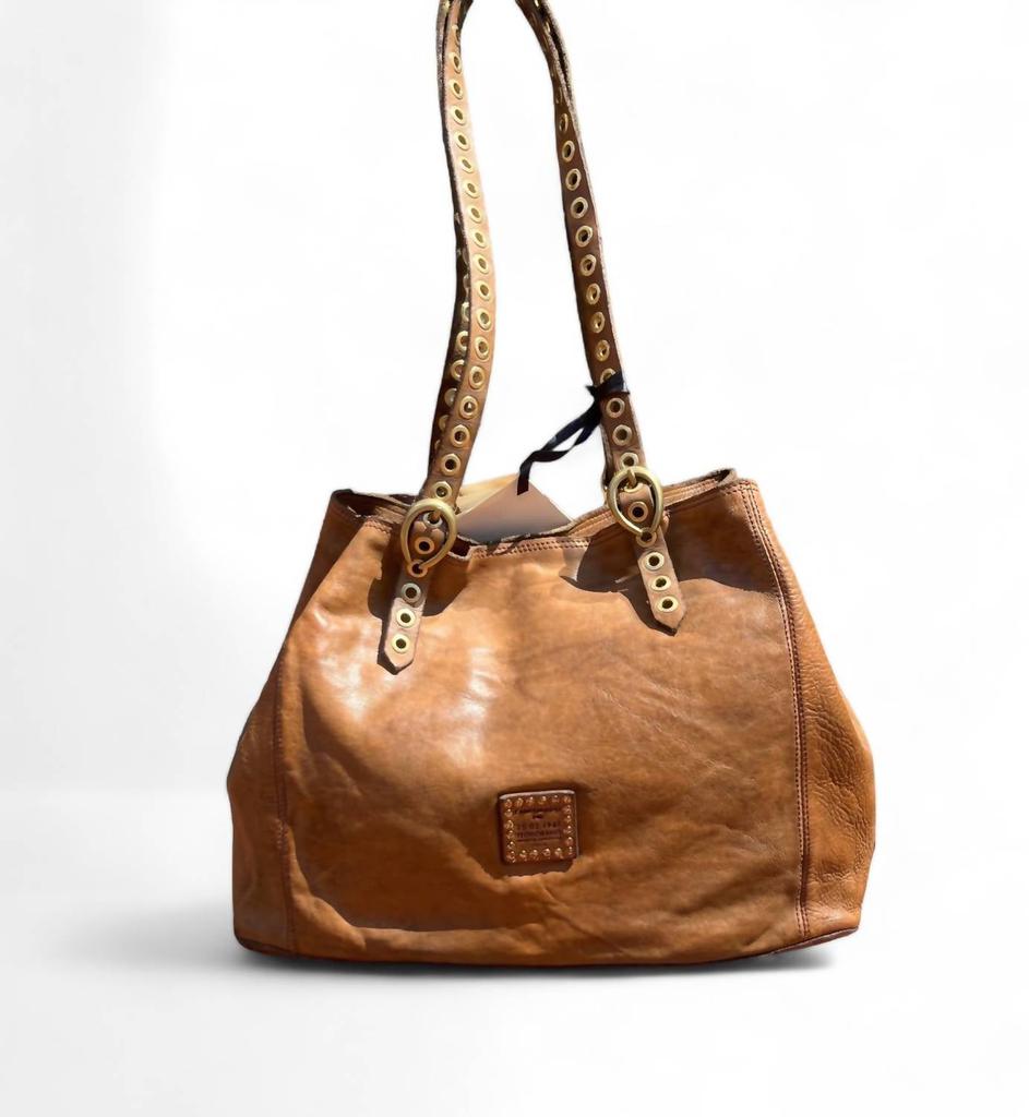 CAMPOMAGGI Military Shopping Bag In Brown