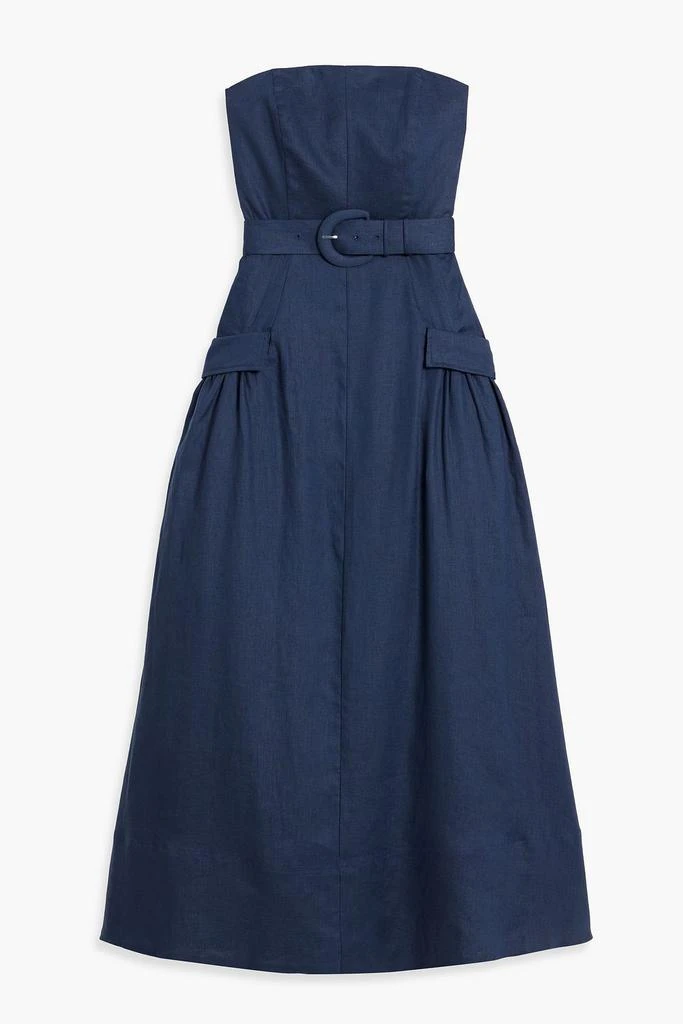 NICHOLAS Strapless linen maxi dress 1