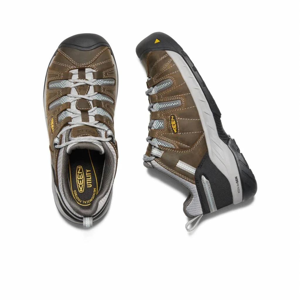 Keen Women's Flint Ii Low Steel Toe Waterproof Boots - Medium Width In Cascade Brown/surf Spray 3
