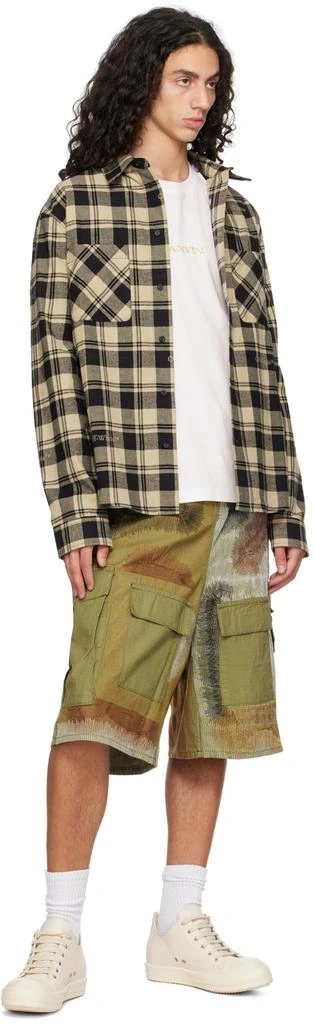 Who Decides War SSENSE Exclusive Khaki Camouflage Embroidery Cargo Shorts 4