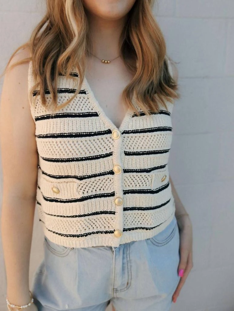 By Together By Together - Striped Sweater Vest