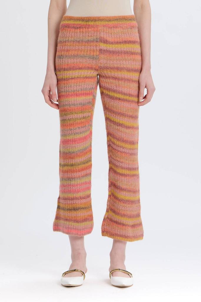 Something Navy Something Navy - Wide Leg Striped Knitted Pants